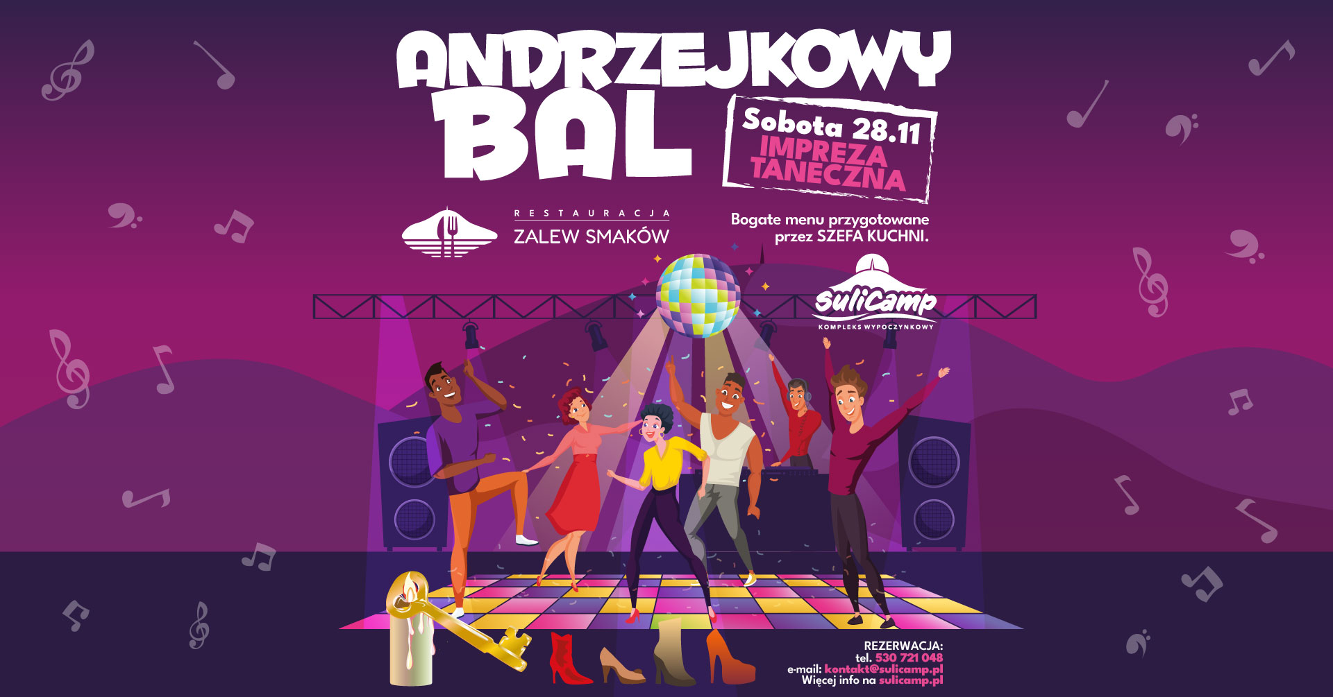Andrzejki w restauracji Zalew Smaków – BAL na SuliCampie! Andrzejki w restauracji Zalew Smaków – BAL na SuliCampie!